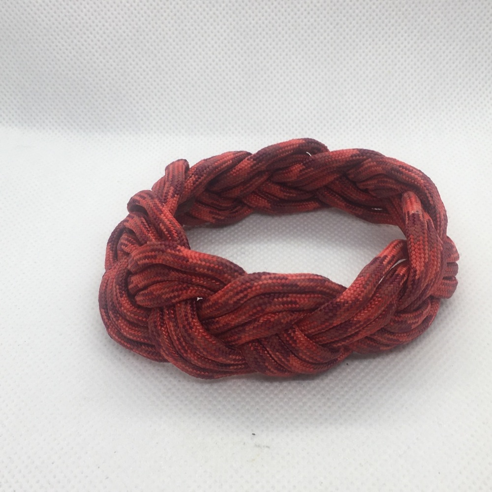 4 for $12: Red/Orange Paracord Bracelet Size: M/L